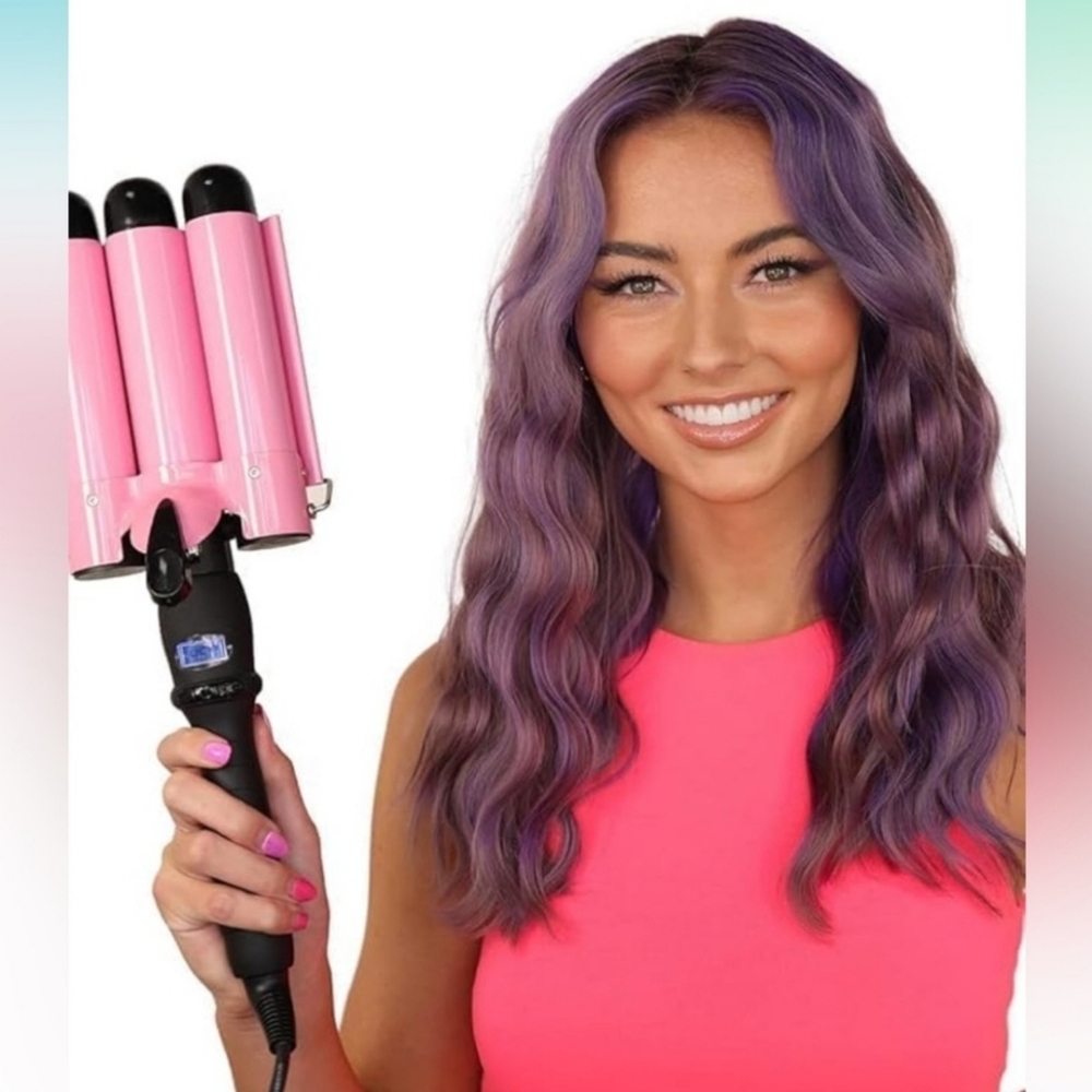 Trademark Beauty Babe Waves 3 Barrel Curling Iron Hair Waver 1.25'' Brand New!